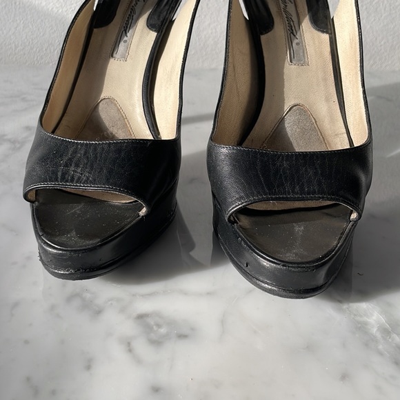 Brian Atwood Peeptoe Sling Back Platform Heel size 39 - Picture 13 of 13